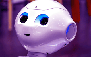 Smiling human-looking social robot