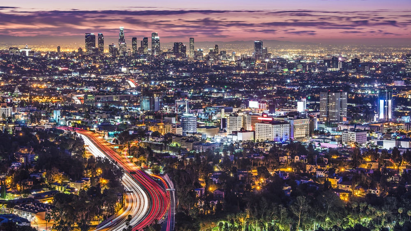 downtown los angeles at night