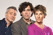 Episodes. Image shows from L to R: Matt LeBlanc (Matt LeBlanc), Sean Lincoln (Stephen Mangan), Beverly Lincoln (Tamsin Greig). Copyright: Hat Trick Productions / BBC