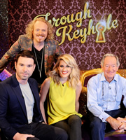 Through The Keyhole. Image shows from L to R: Dave Berry, Leigh Francis, Ashley Roberts, Michael Buerk. Copyright: Talkback