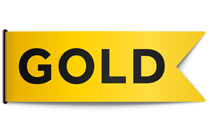 Gold channel logo. Copyright: UKTV