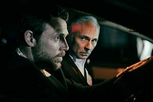 Guilt. Image shows from L to R: Jake McCall (Jamie Sives), Max McCall (Mark Bonnar). Copyright: Happy Tramp Productions