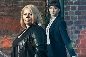 No Offence. Image shows from L to R: D.I. Vivienne Deering (Joanna Scanlan), D.S. Joy Freers (Alexandra Roach). Copyright: AbbottVision