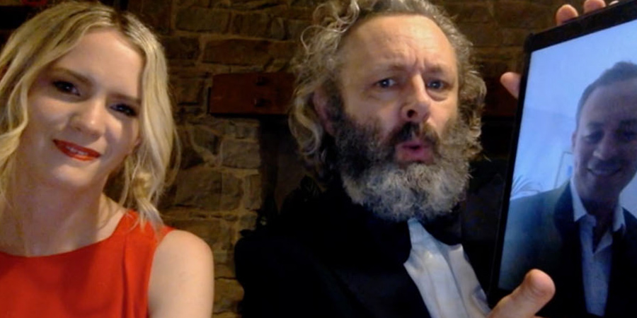 Staged. Image shows from L to R: Anna (Anna Lundberg), Michael (Michael Sheen)