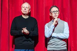 Inside No. 9 Stage/Fright. Image shows left to right: Steve Pemberton, Reece Shearsmith