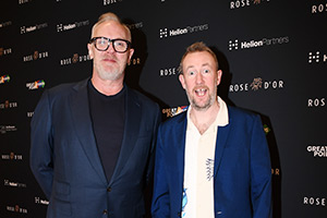 Rose d'Or Award 2024. Image shows left to right: Greg Davies, Alex Horne