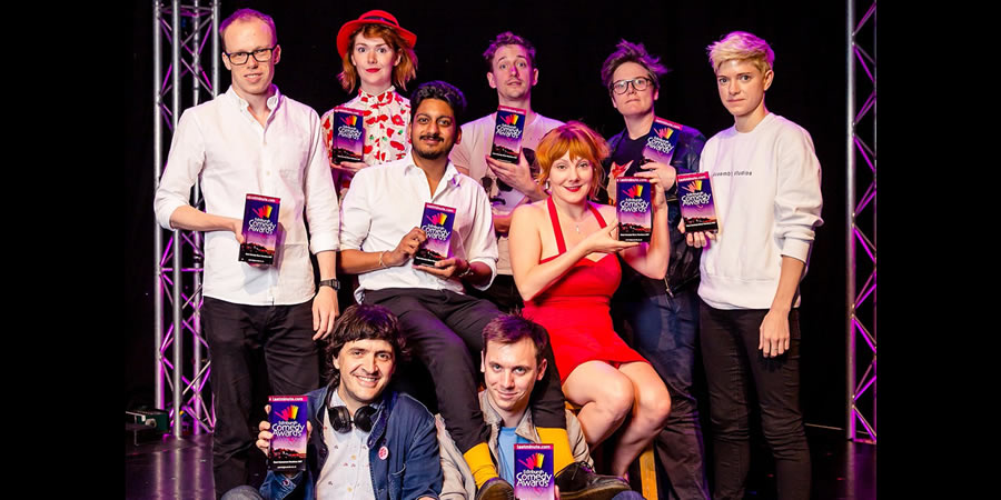 Edinburgh Comedy Awards nominees 2017. Image shows from L to R: Jordan Brookes, Spencer Jones, Elf Lyons, Ahir Shah, John Robins, Mat Ewins, Sophie Willan, Hannah Gadsby, Mae Martin