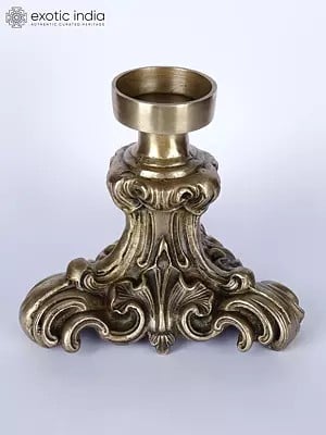 7" Designer Brass Candle Holder | Table Decorative Piece