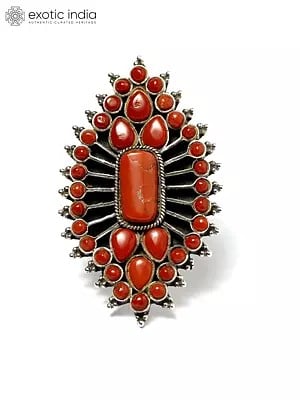 Designer Coral Big Size Ring