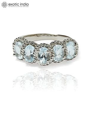 Blue Topaz Sterling Silver Ring