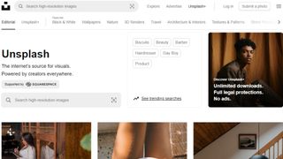 Unsplash website screenshot.