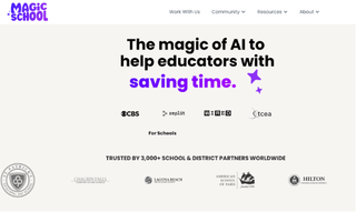 Magic school AI landing page