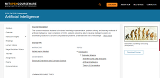 Website screenshot for Artificial Intelligence by Massachusetts Institute of Technology