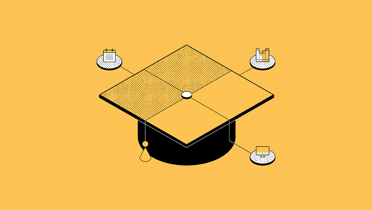 Illustration of a mortar board