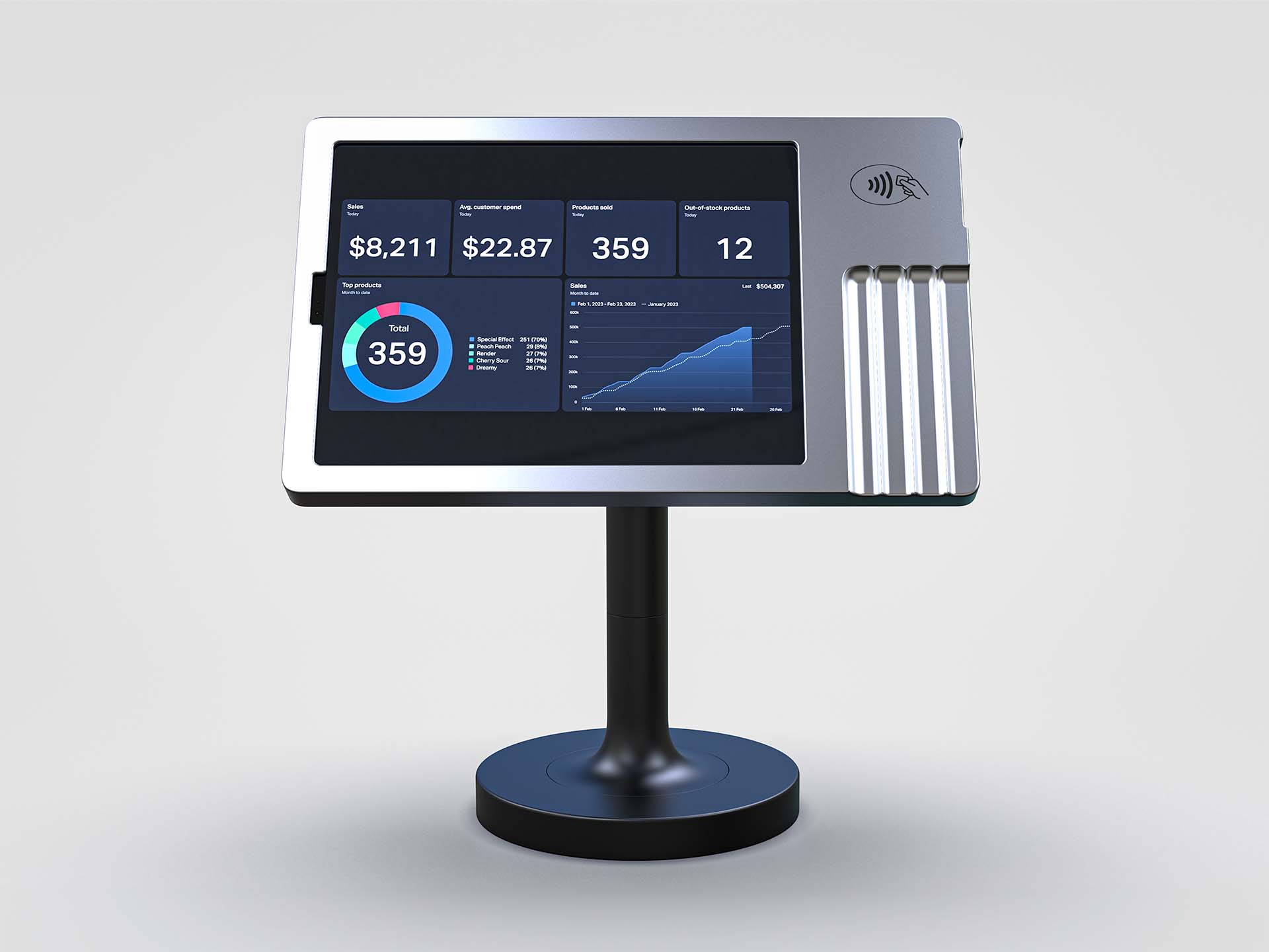 Innovative barbershop POS design by leading product design company