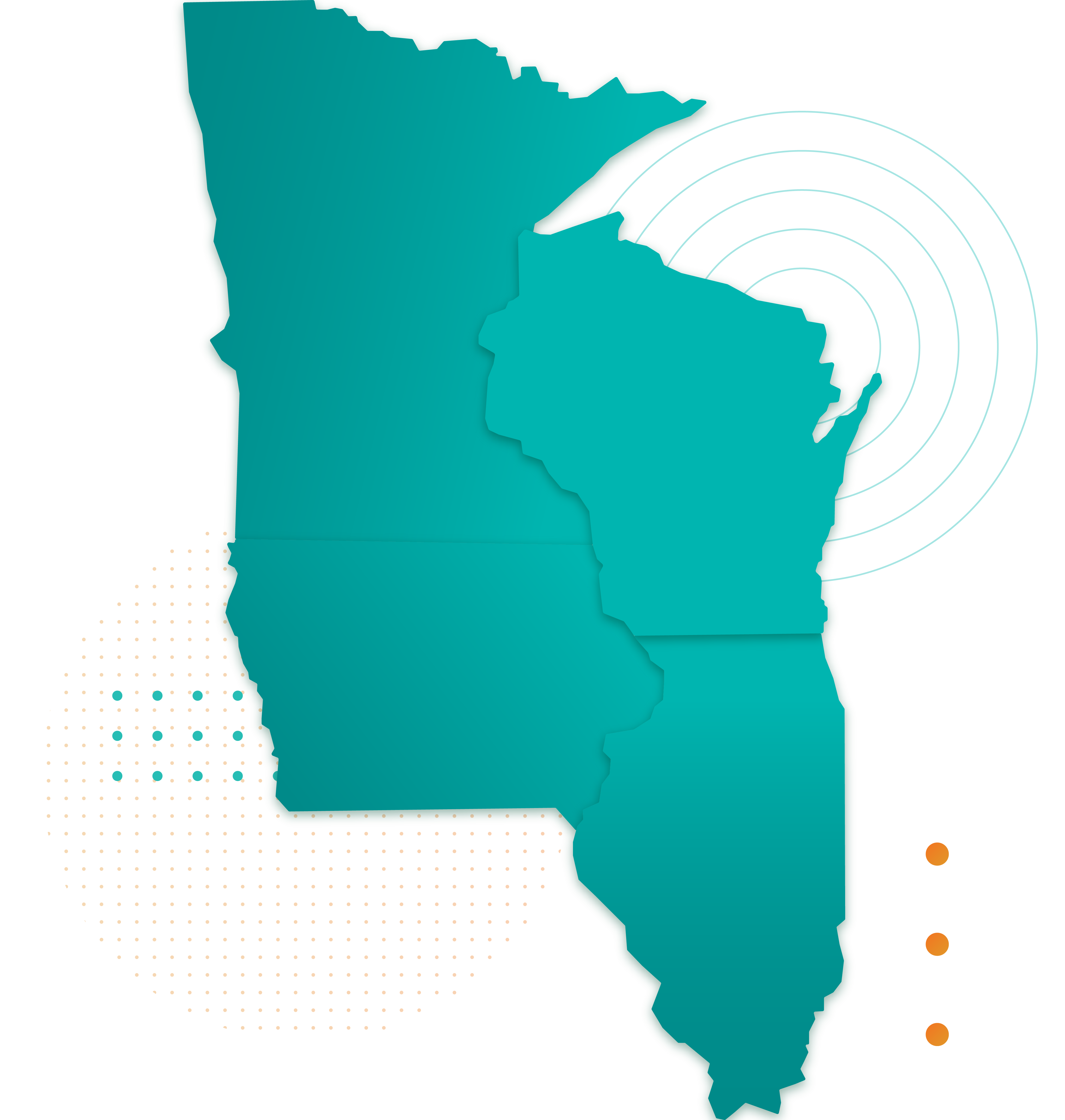 An image of the midwest states.