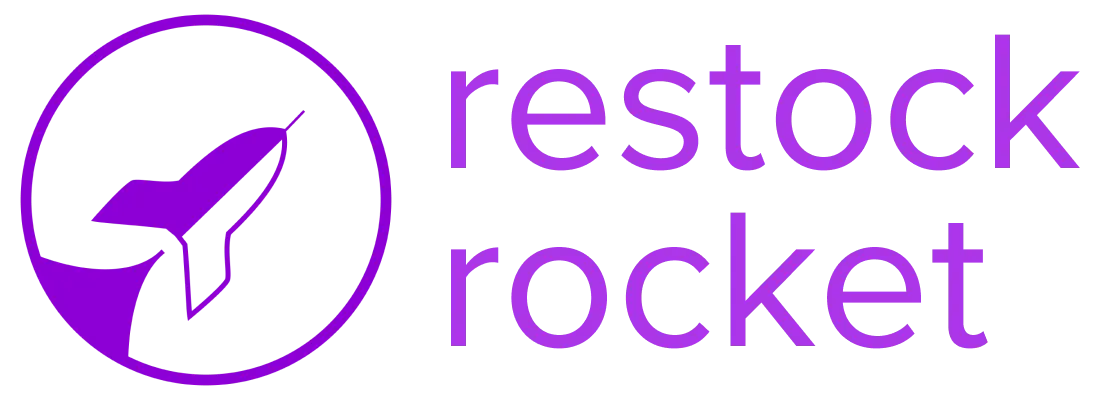 Logo of Restock Rocket, back in stock notification app for Shopify