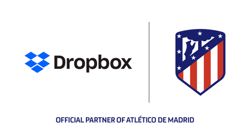 Dropbox とアトレティコ マドリードのロゴ