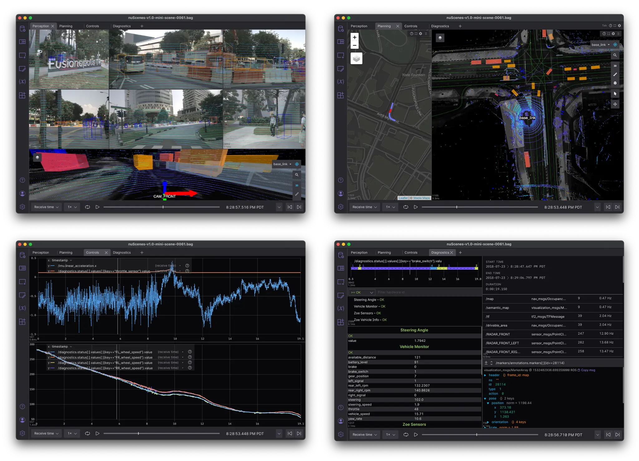 Visualizing nuScenes Data with Foxglove