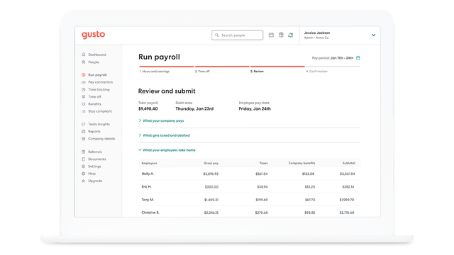 Run Payroll with Gusto
