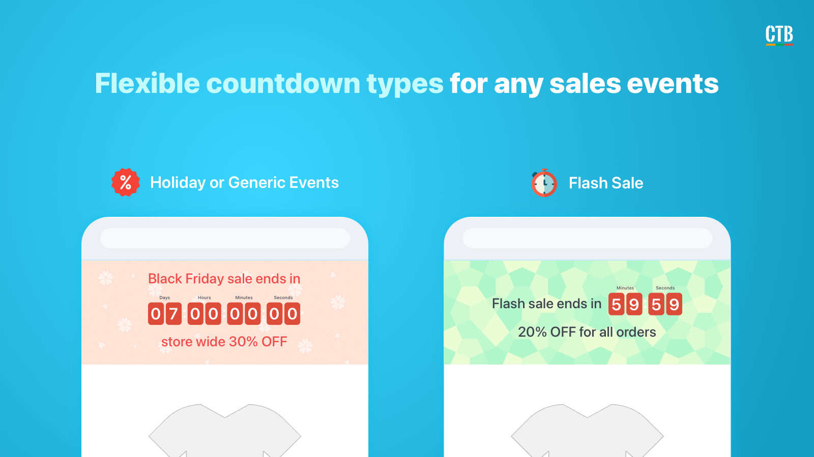 Aplicación Shopify, Countdown Timer Bar de Hextom, ventas flash, urgencia