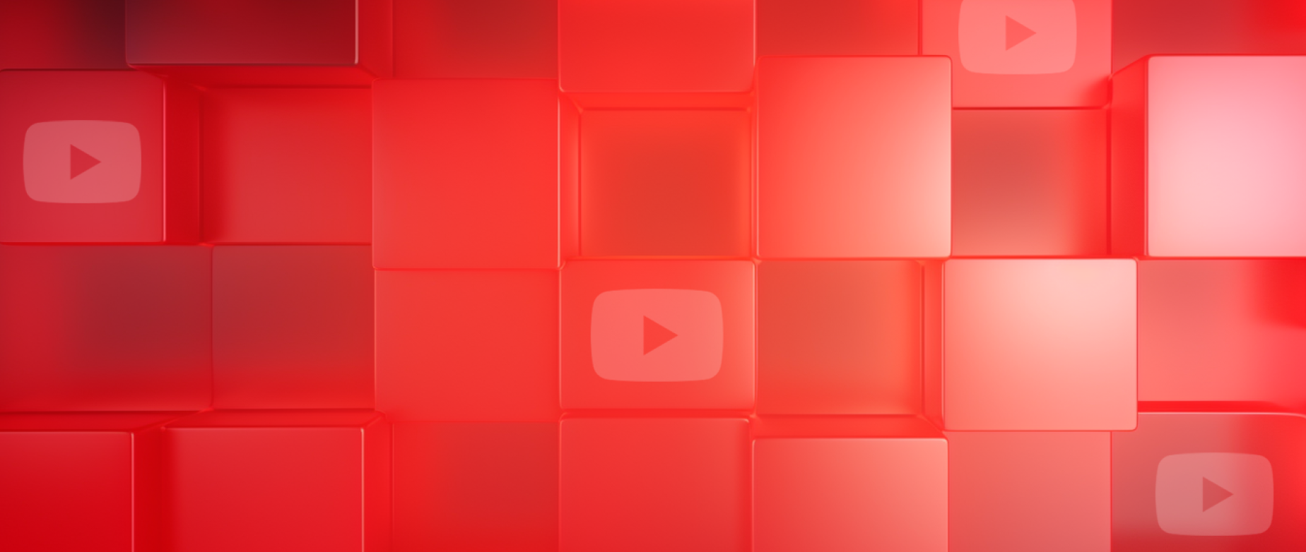 red cubes with the YouTube play button on them