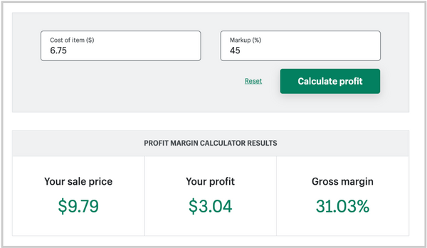 profit margin calculator