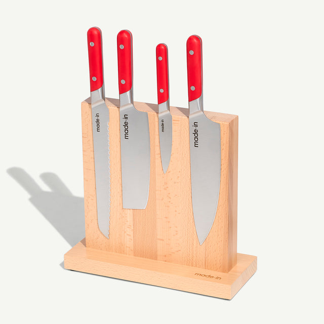 Pomme Red · 4-Piece with Knife Block