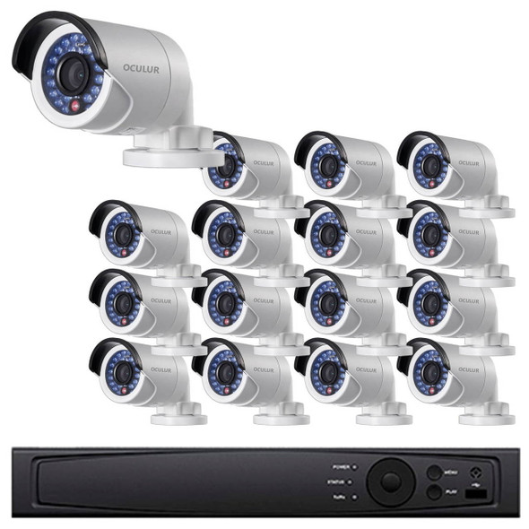 Bullet IP Security Camera System, 16 Camera, Outdoor, Full HD 1080p, 4TB of Storage, Night Vision, LTN8716-B2F - 1