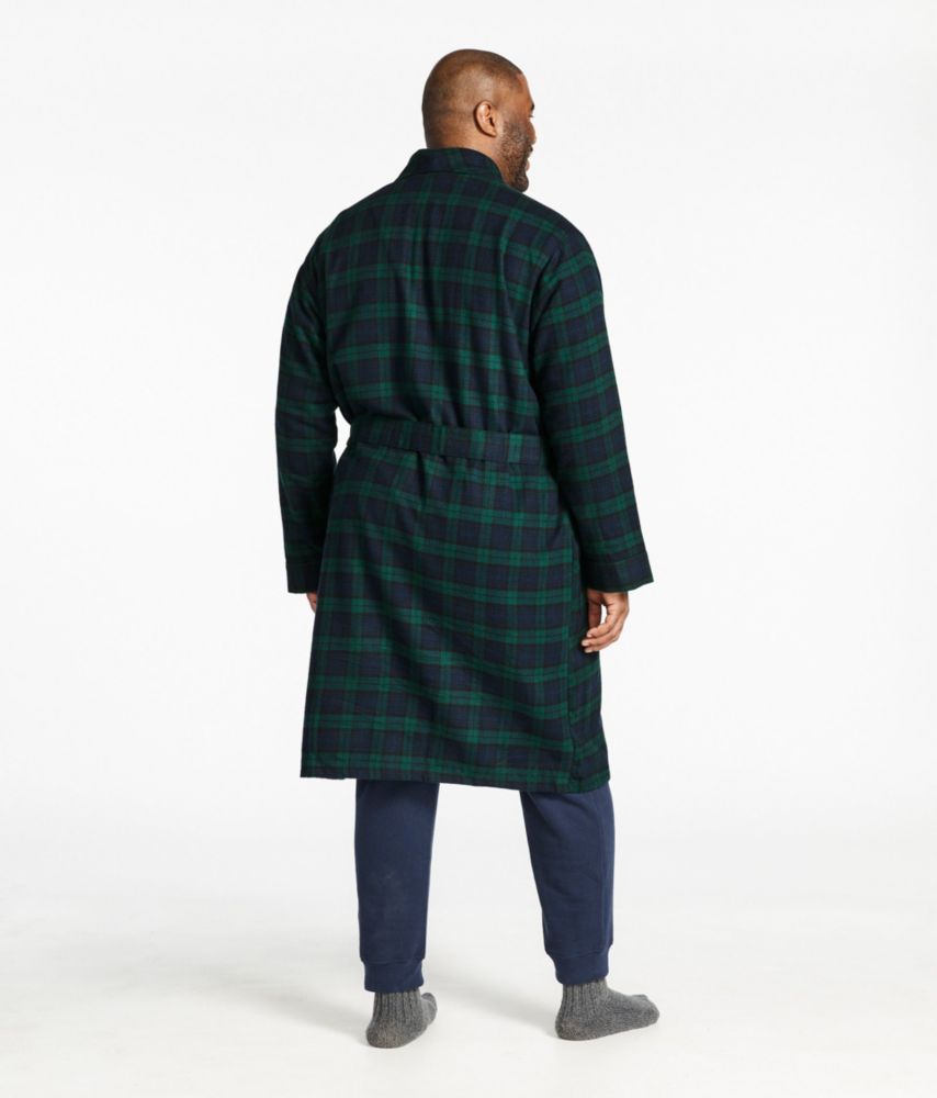 Men's Scotch Plaid Flannel Robe, Princess Mary, small image number 5