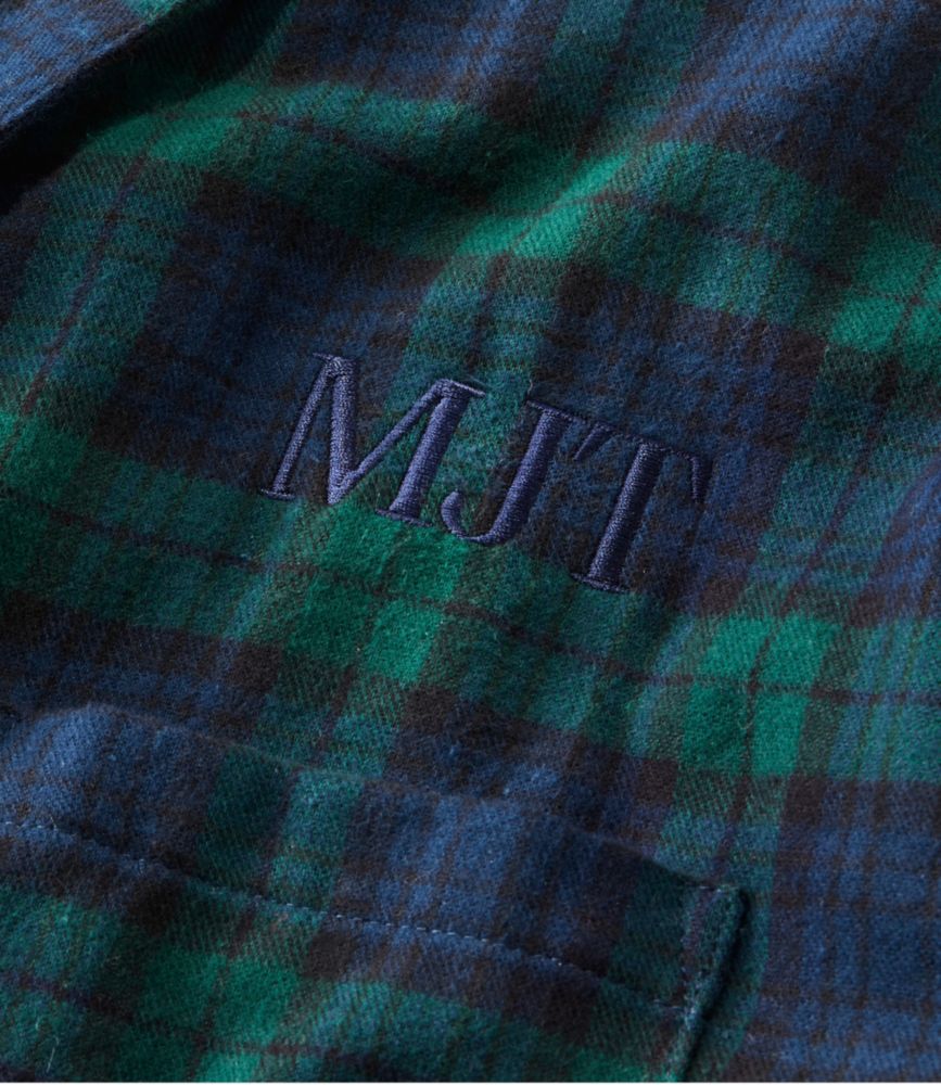 Men's Scotch Plaid Flannel Robe, Princess Mary, small image number 6