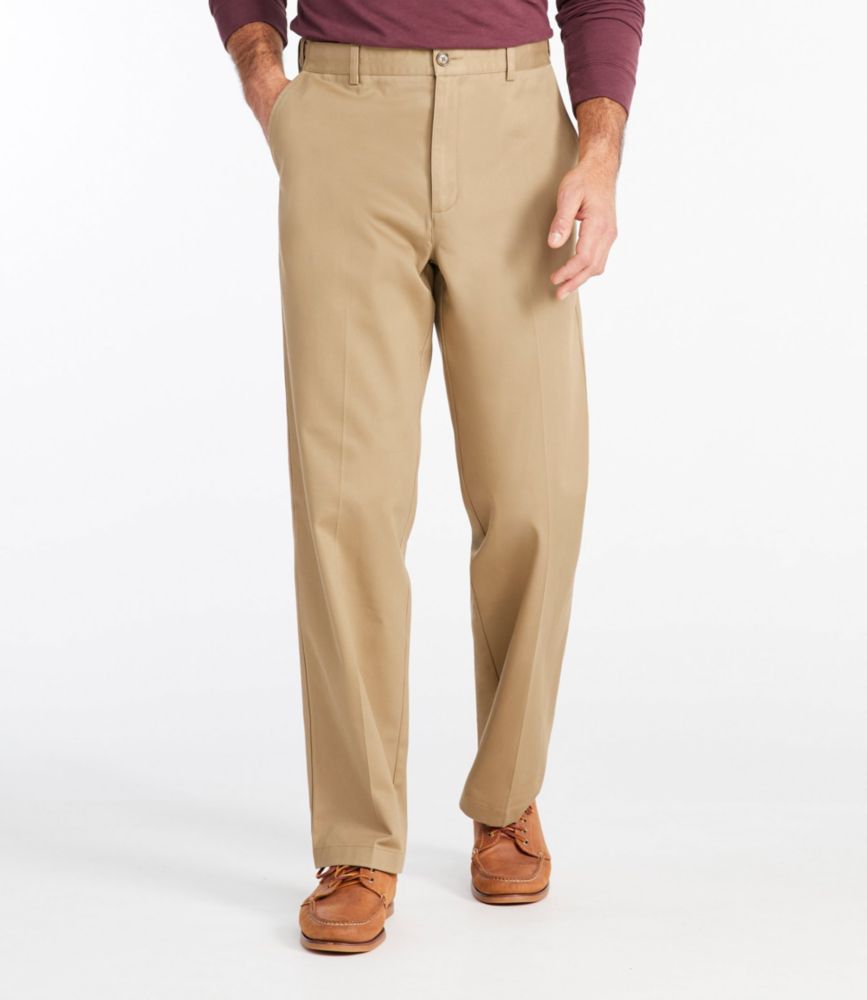 Men's Wrinkle-Free Double L® Chinos, Natural Fit, Hidden Comfort, Plain Front, Carbon Navy, small image number 2