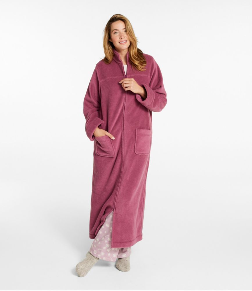 Women's Winter Fleece Robe, Zip-Front