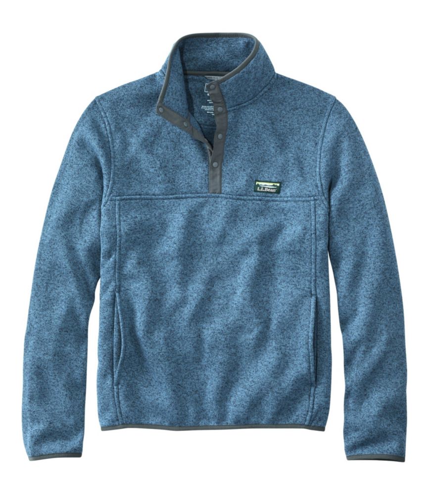 Men's L.L.Bean Sweater Fleece Pullover, Iron Blue, small image number 1