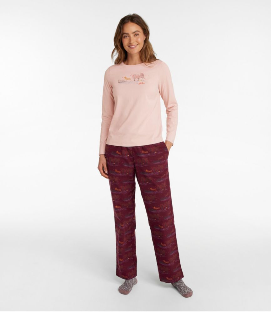 Women's L.L.Bean Camp PJ Set, Bright Navy, small image number 2