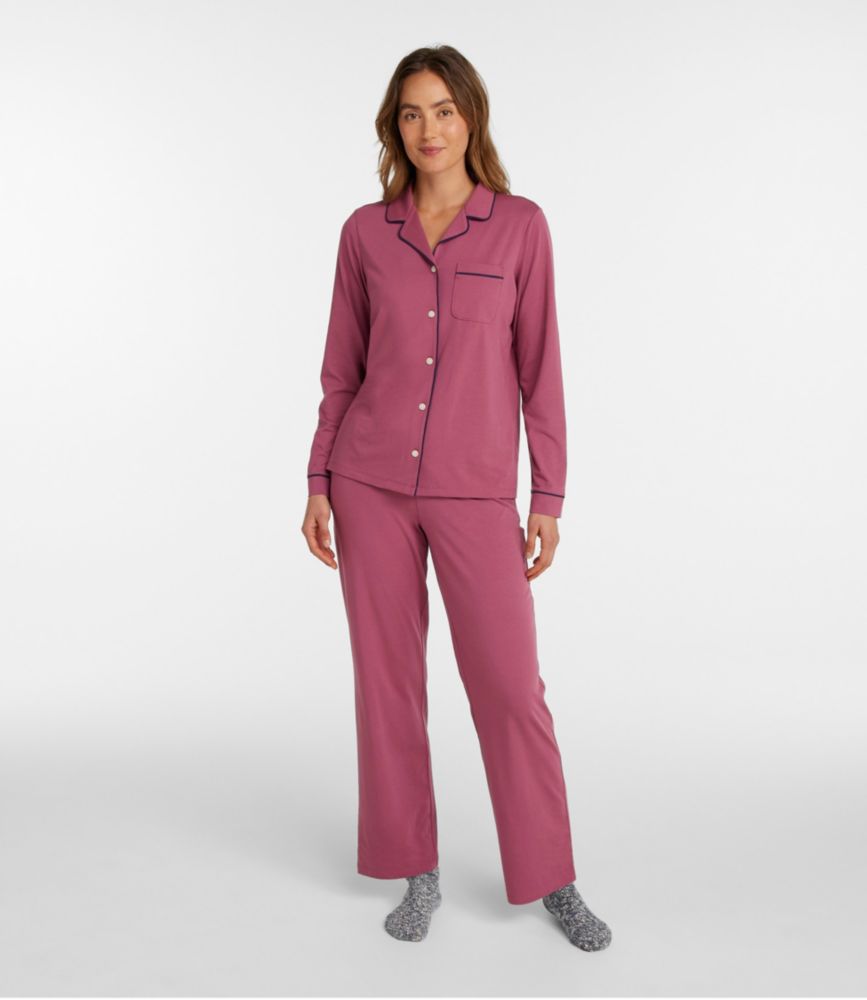 Women's Super-Soft Shrink-Free Pajama Set, Button-Front