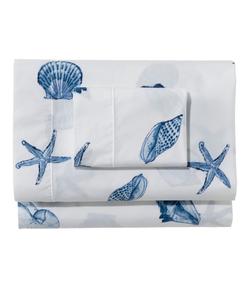 Seashell Percale Sheet Collection, Moonlight Blue, small image number 1