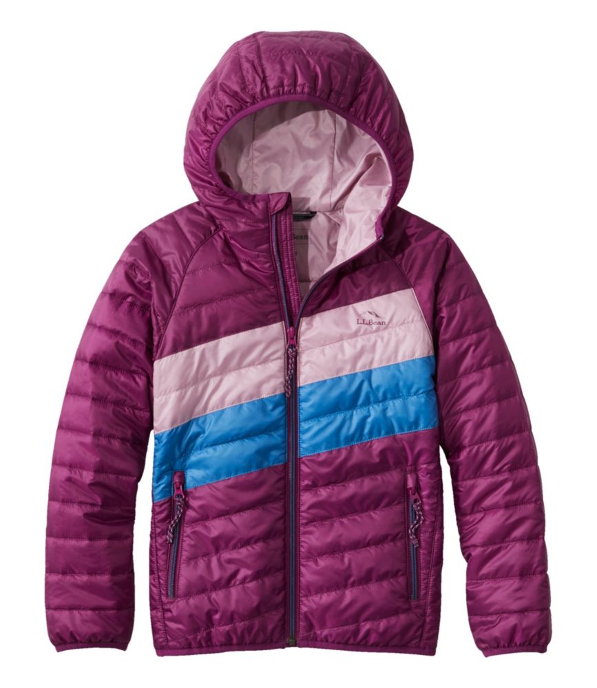 Kids' PrimaLoft Packaway Hooded Jacket, Colorblock