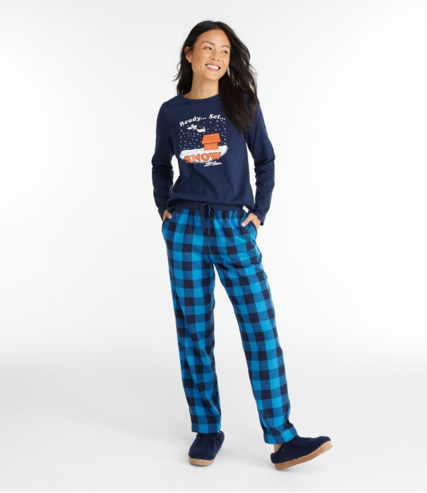 L.L.Bean x Peanuts Women's Camp PJ Set, Ready Set Snow