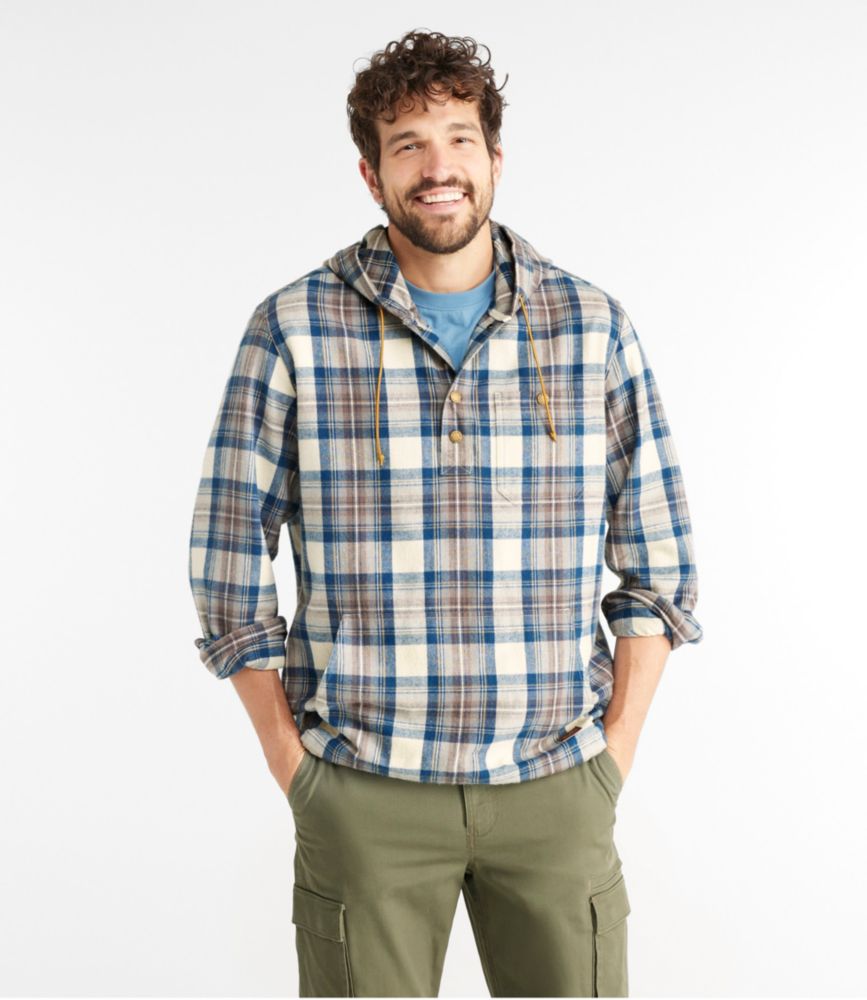 Men's Scotch Plaid Flannel Shirt, Anorak, Traditional Fit, Blue MacKellar, small image number 2