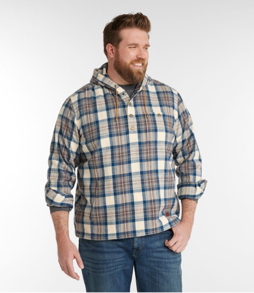 Men's Scotch Plaid Flannel Shirt, Anorak, Traditional Fit, Blue MacKellar, small image number 4