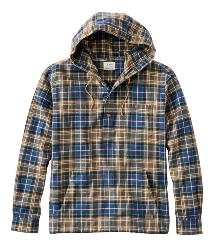 Men's Scotch Plaid Flannel Shirt, Anorak, Traditional Fit, Blue MacKellar, small image number 1