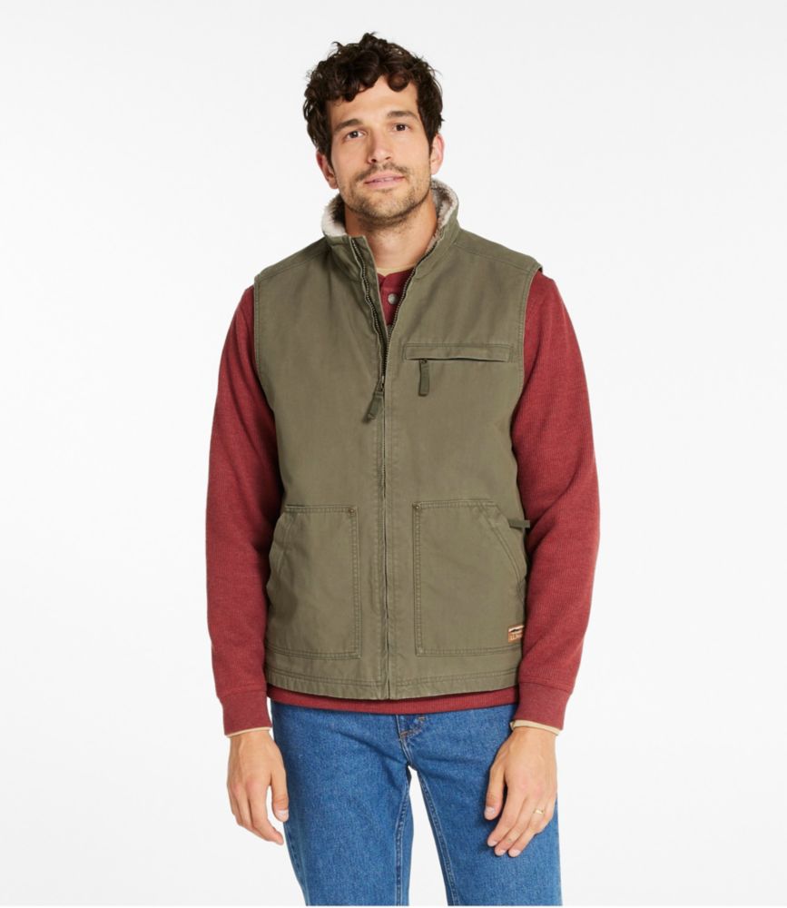 Men's Bean's Utility Vest, Dark Loden, small image number 2