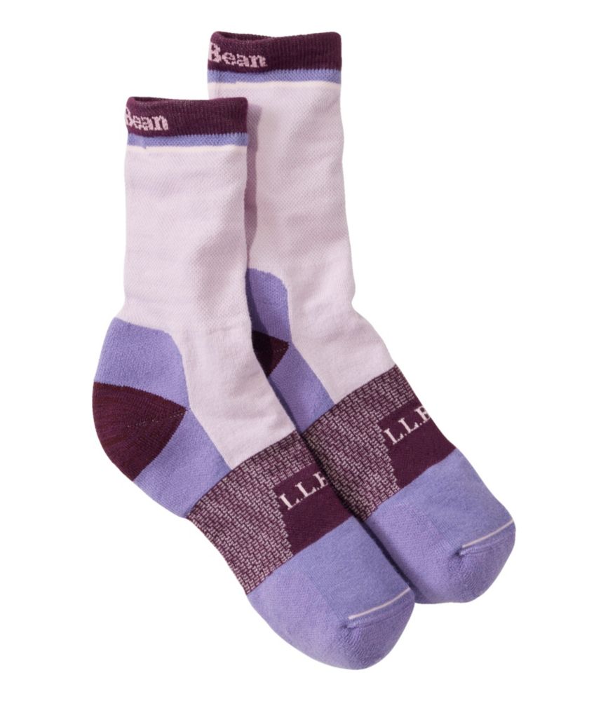 Adults' COOLMAX Athletic Crew Socks, Royal Plum/Fair Orchid, small image number 1