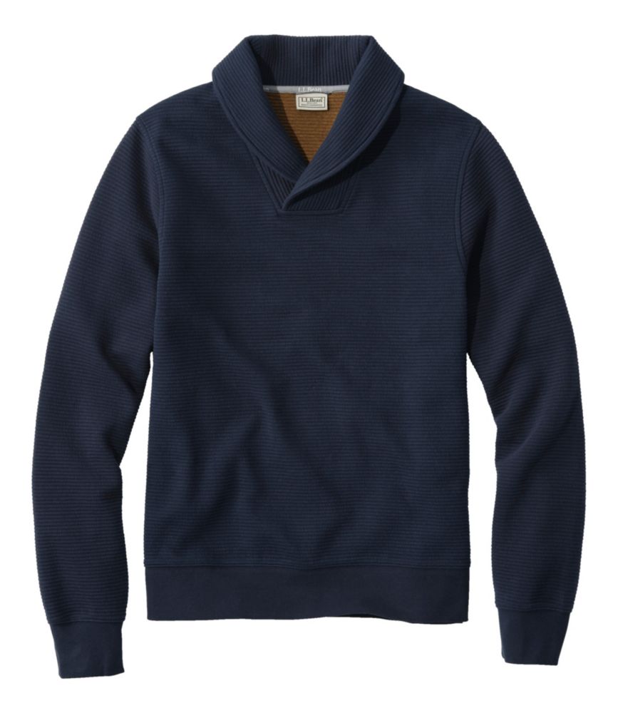 Men's Lakewashed Double-Knit Pullover, Shawl Collar