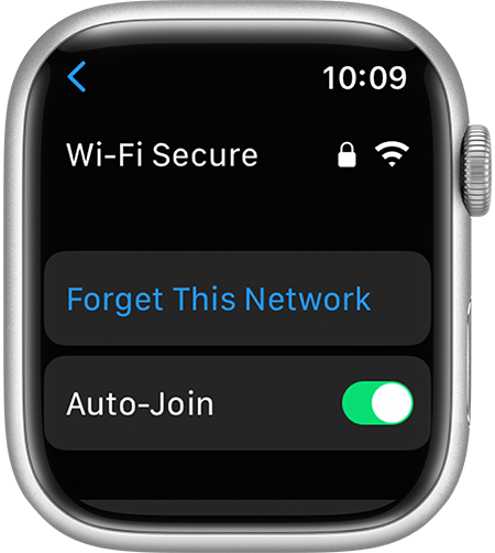 Option to Forget This Network on Apple Watch