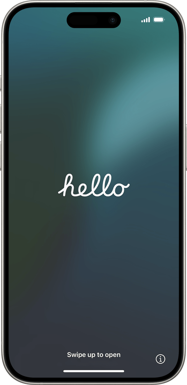 The Hello screen in iOS 18.