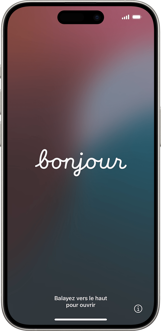 Écran Bonjour sous iOS 18