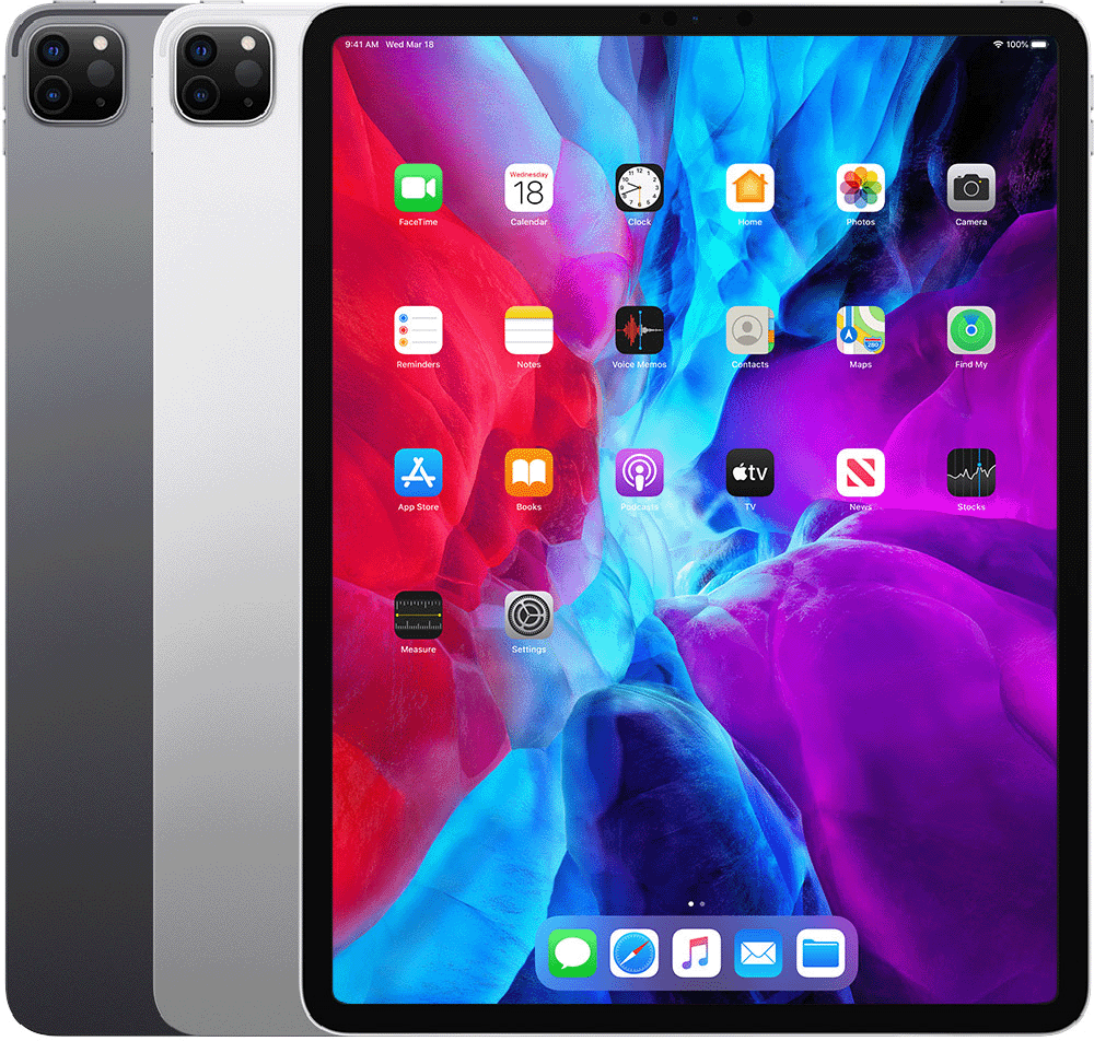 iPad Pro 12,9 inch (thế hệ thứ 4) có đầu nối USB-C và lỗ khoét camera sau hình vuông bo tròn