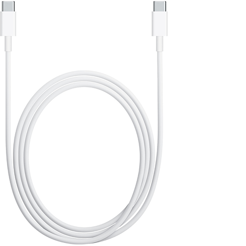 Ansicht eines USB-C-auf-USB-C-Ladekabels von oben